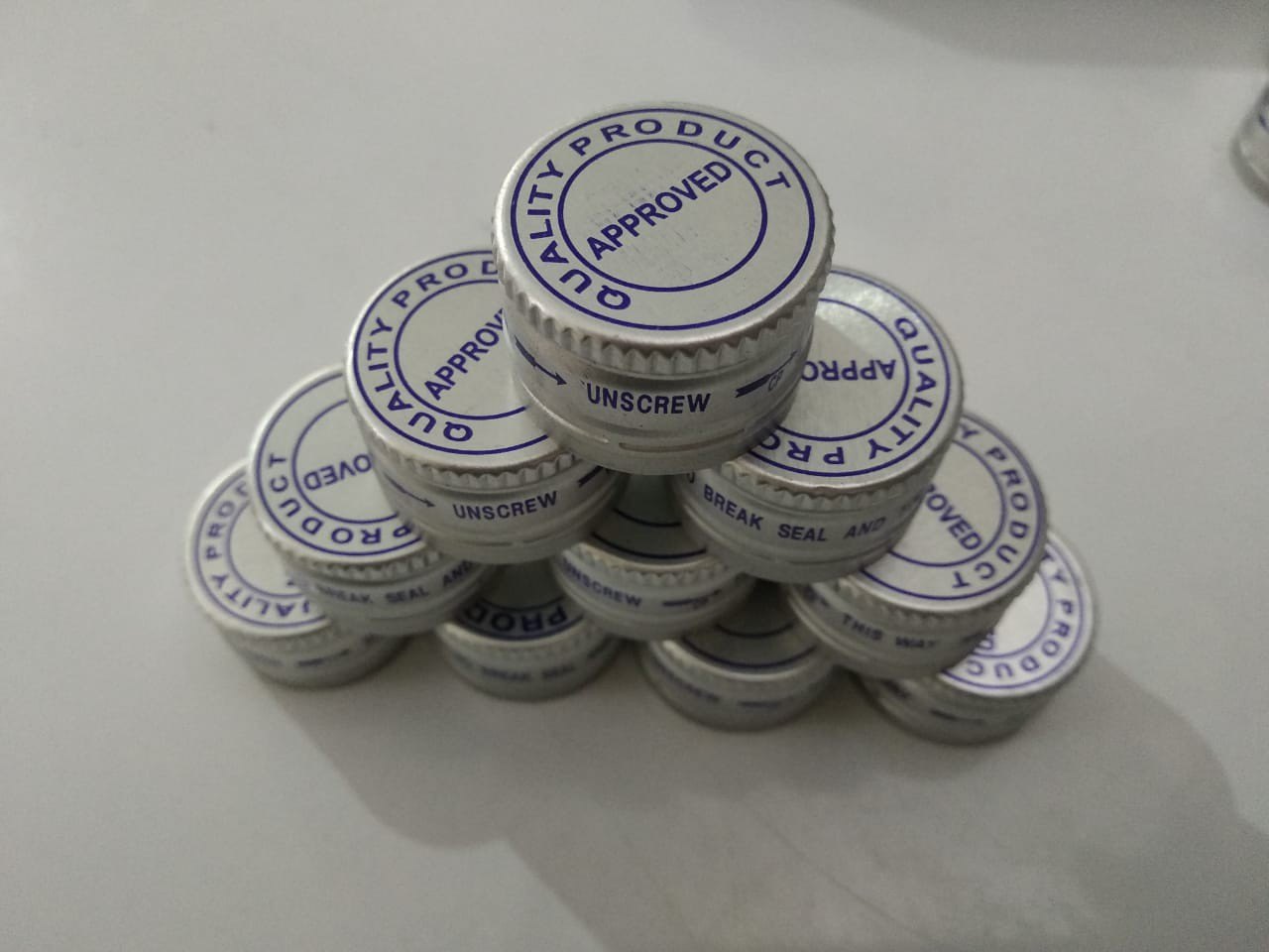 ROPP caps aligned for quality inspection